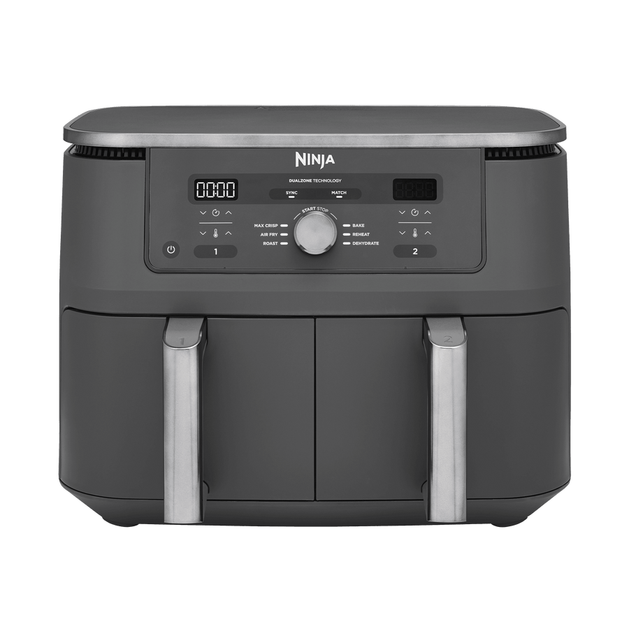 Ninja MAX 6-in-1 Dual Zone Air Fryer 9.5L in Gun Metal Grey | DZ400UK | by SharkNinja