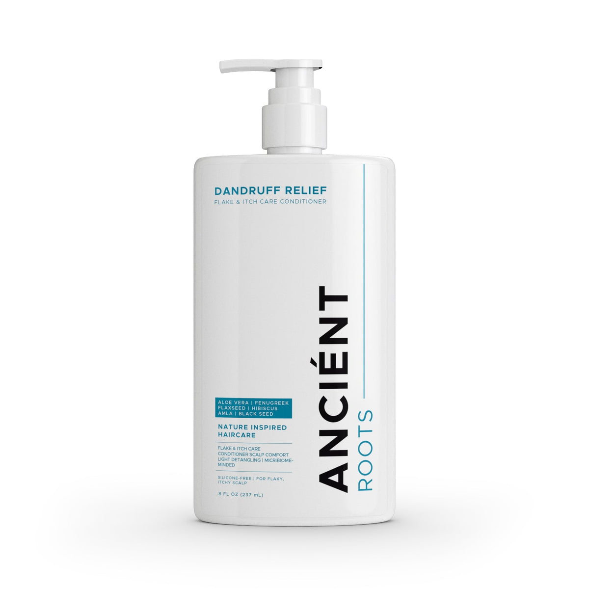 Ancient Roots Dandruff Relief Conditioner for Flaky Itchy Scalp, with Neem Karanja Turmeric Aloe Fenugreek Black Seed, Lightweight Detangling Scalp Co