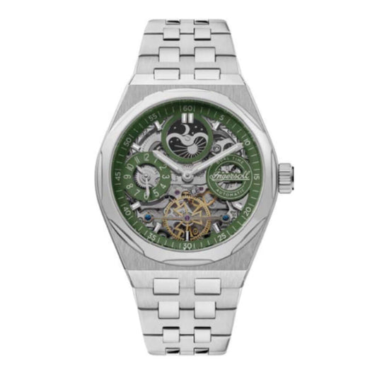 INGERSOLL Automatikuhr The Broadway Dual Time silber onesize Herren Skelettiertes Zifferblatt 43 I12905