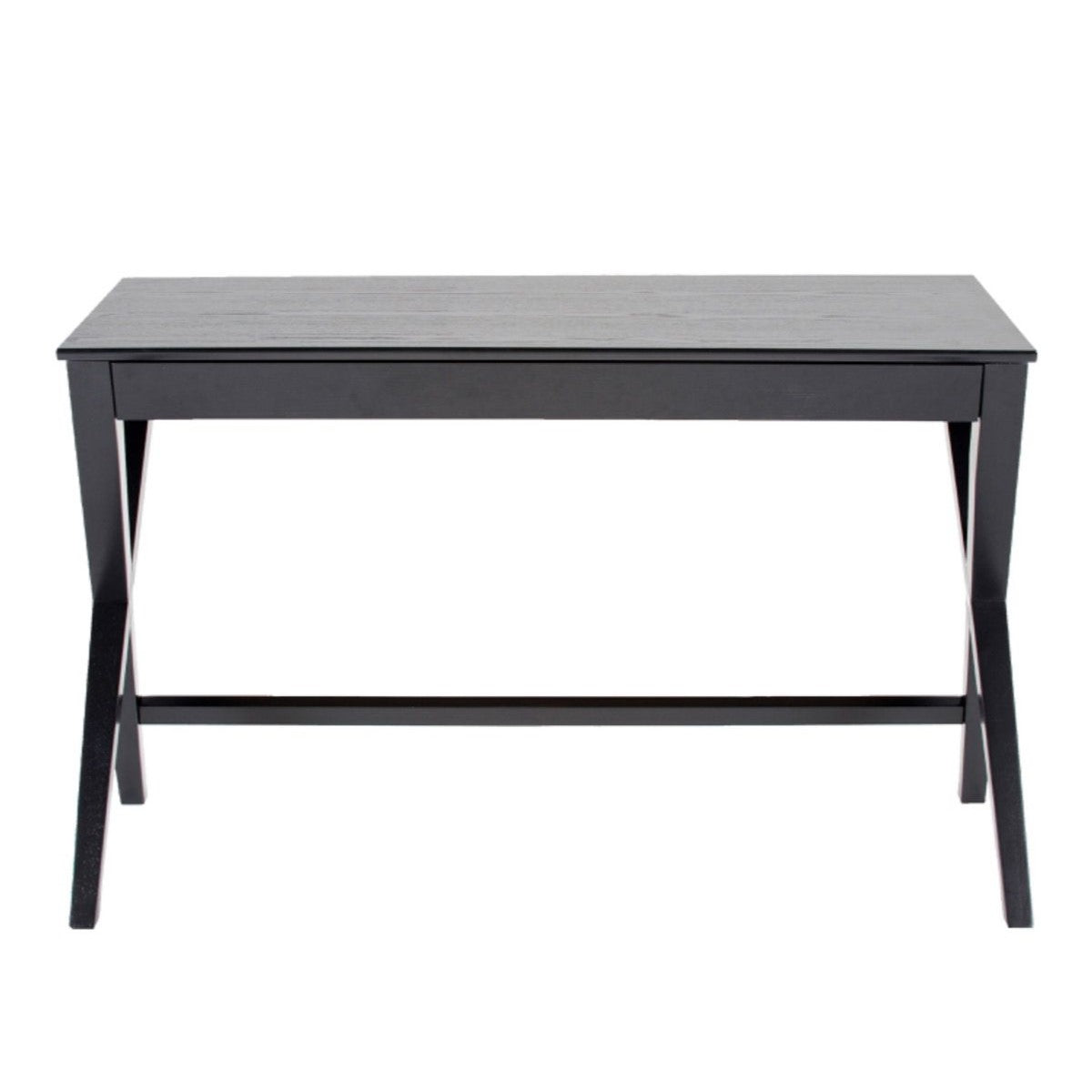 Writers 1 Drawer Cross Base Desk Black