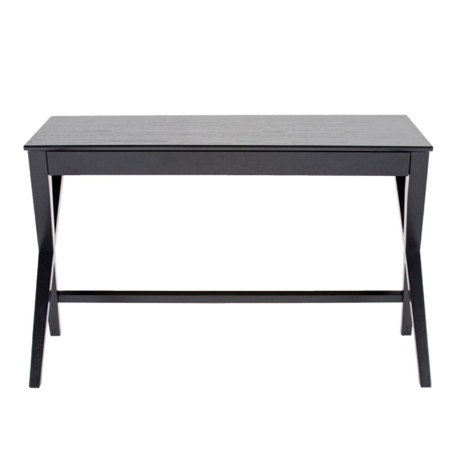 Writers 1 Drawer Cross Base Desk Black