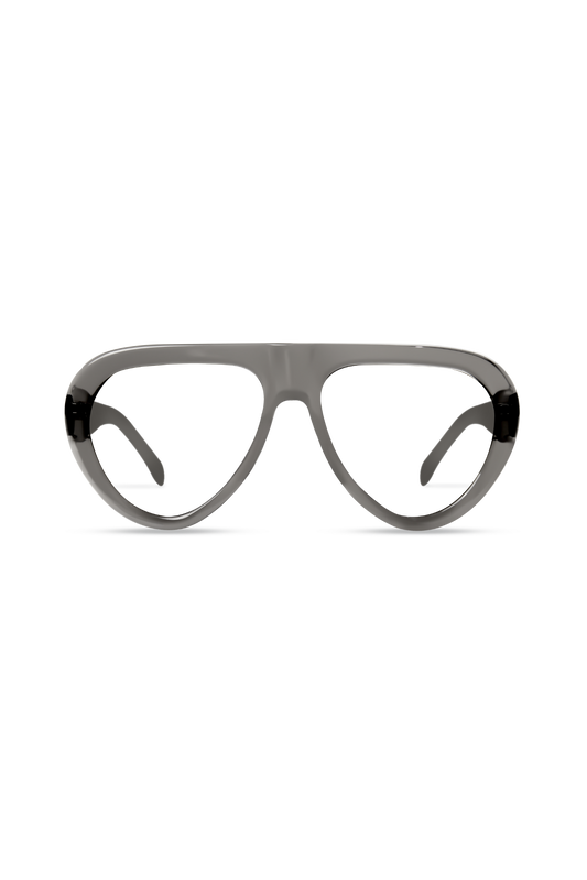 Aggie Crystal Grey Frame Glasses