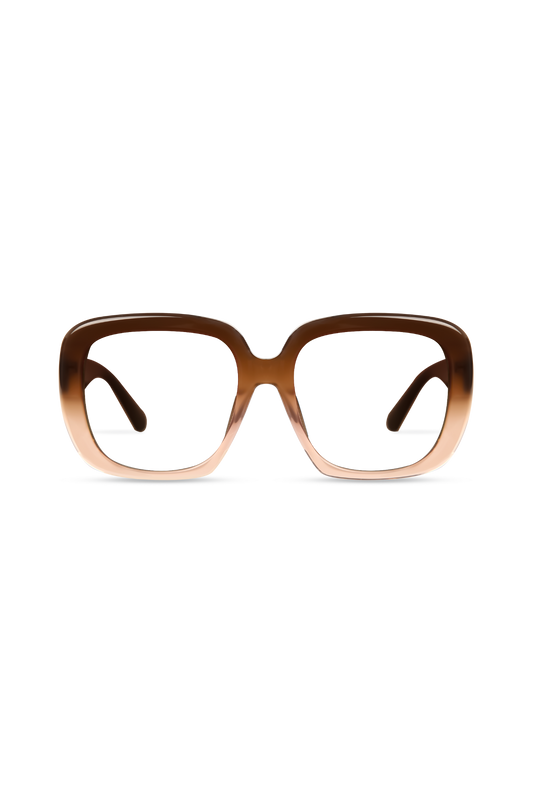 Amelia Milky Brown Gradient Frame Glasses