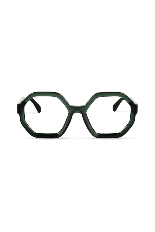 Aria Crystal Green Frame Glasses
