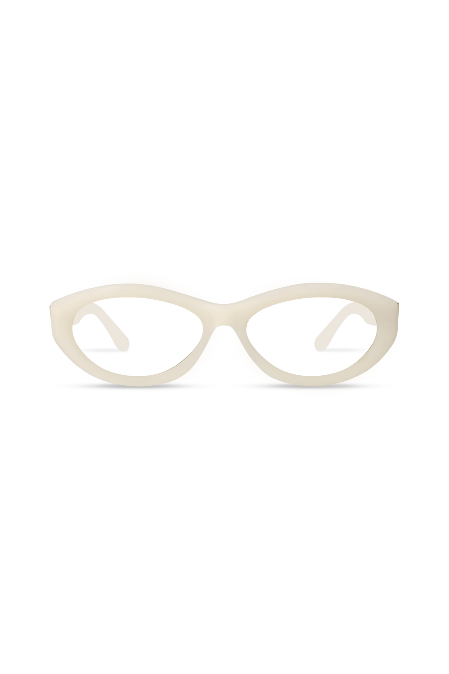Audra Milky White Frame Glasses
