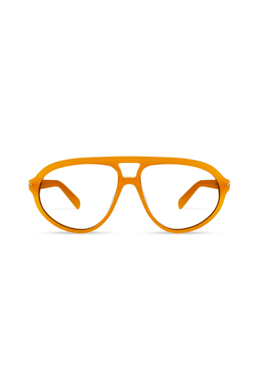 Eclipz Golden Orange Frame Glasses