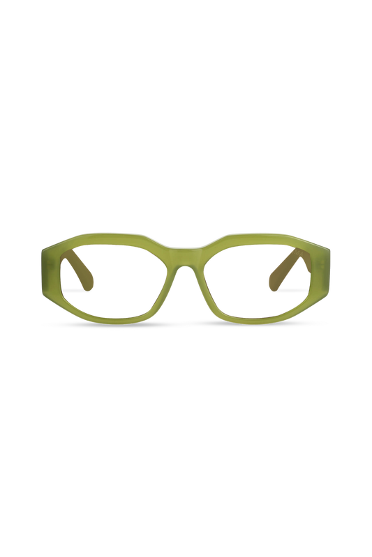 Fleur Milky Olive Frame Glasses