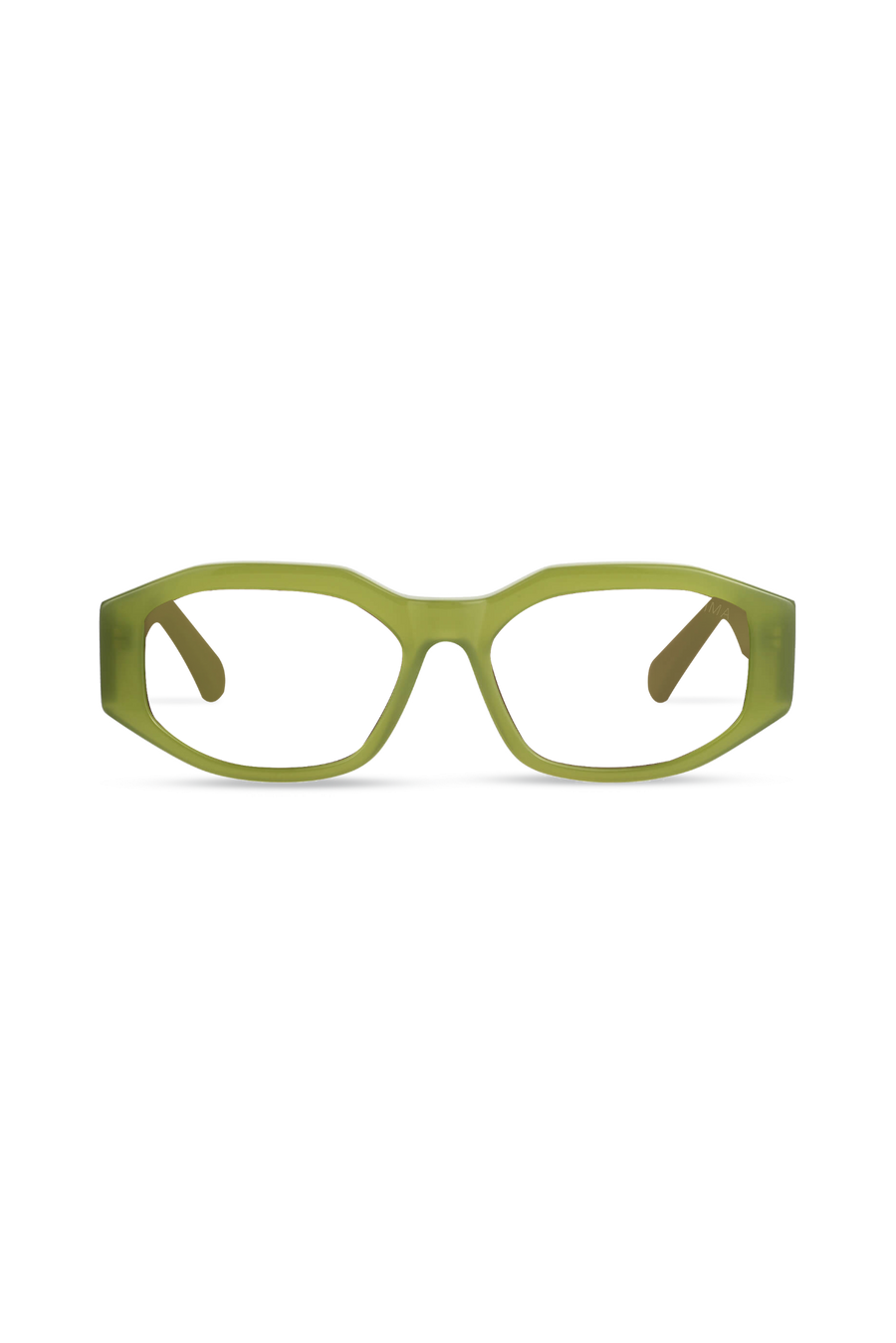 Fleur Milky Olive Frame Glasses