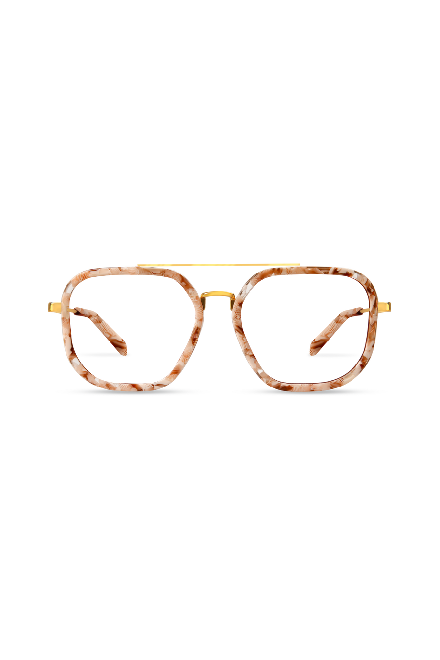 Halle Gold/Beige Tortoise Frame Glasses