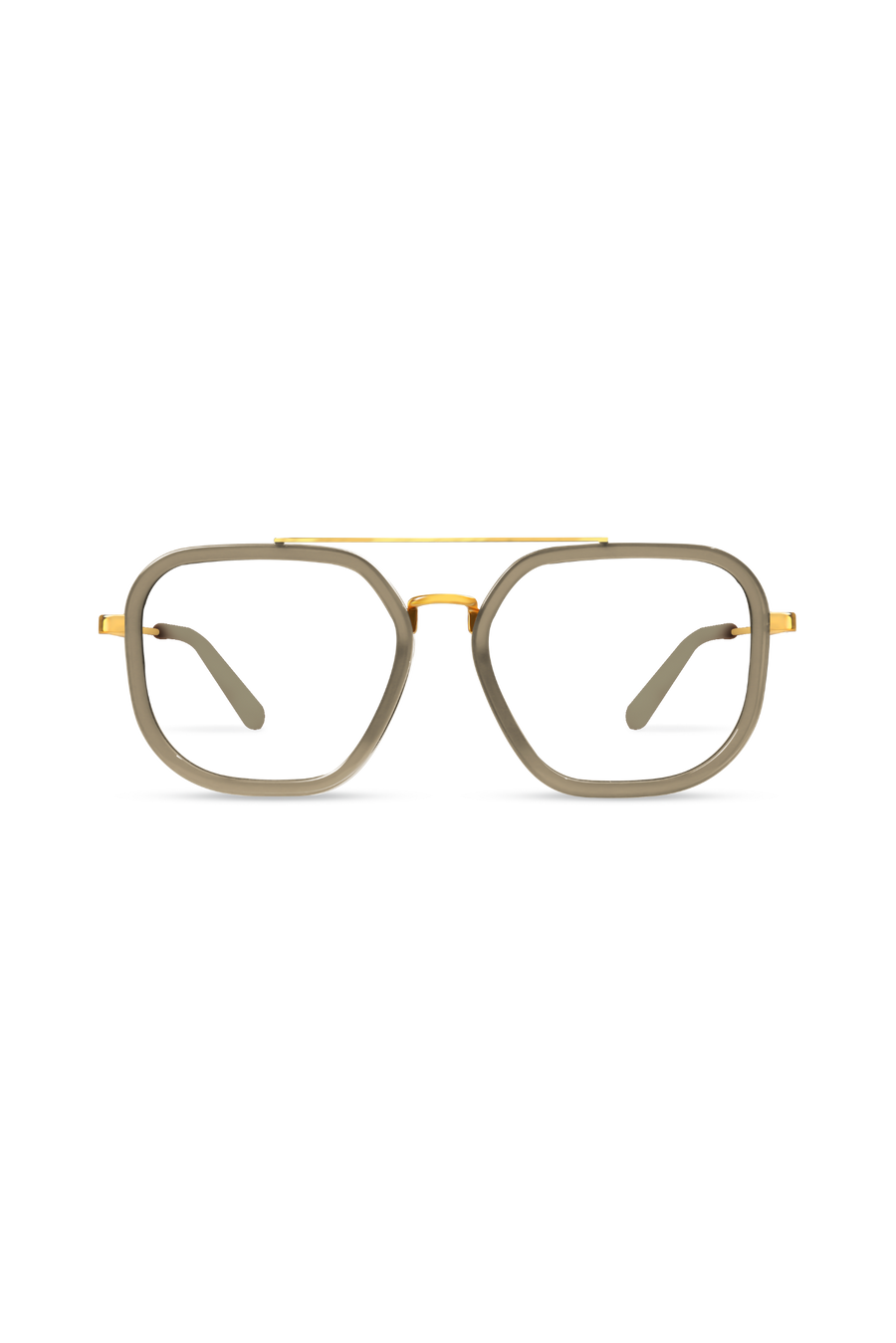 Halle Gold/Brown Frame Glasses