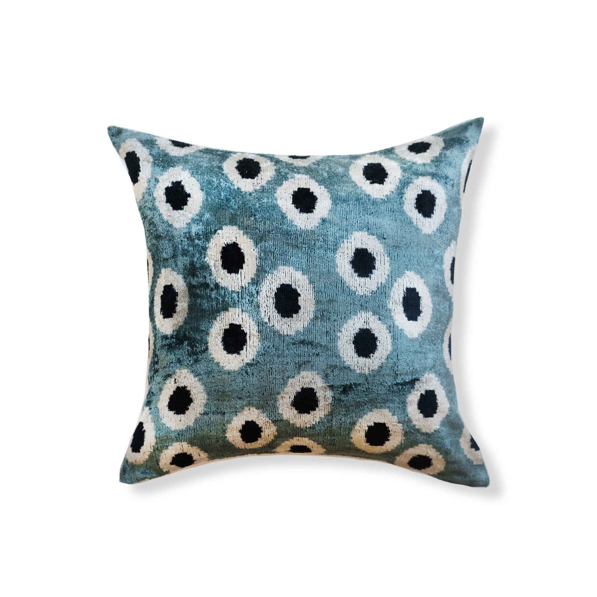 Dogan Silk Ikat Pillow - 20" x 20" / Blue