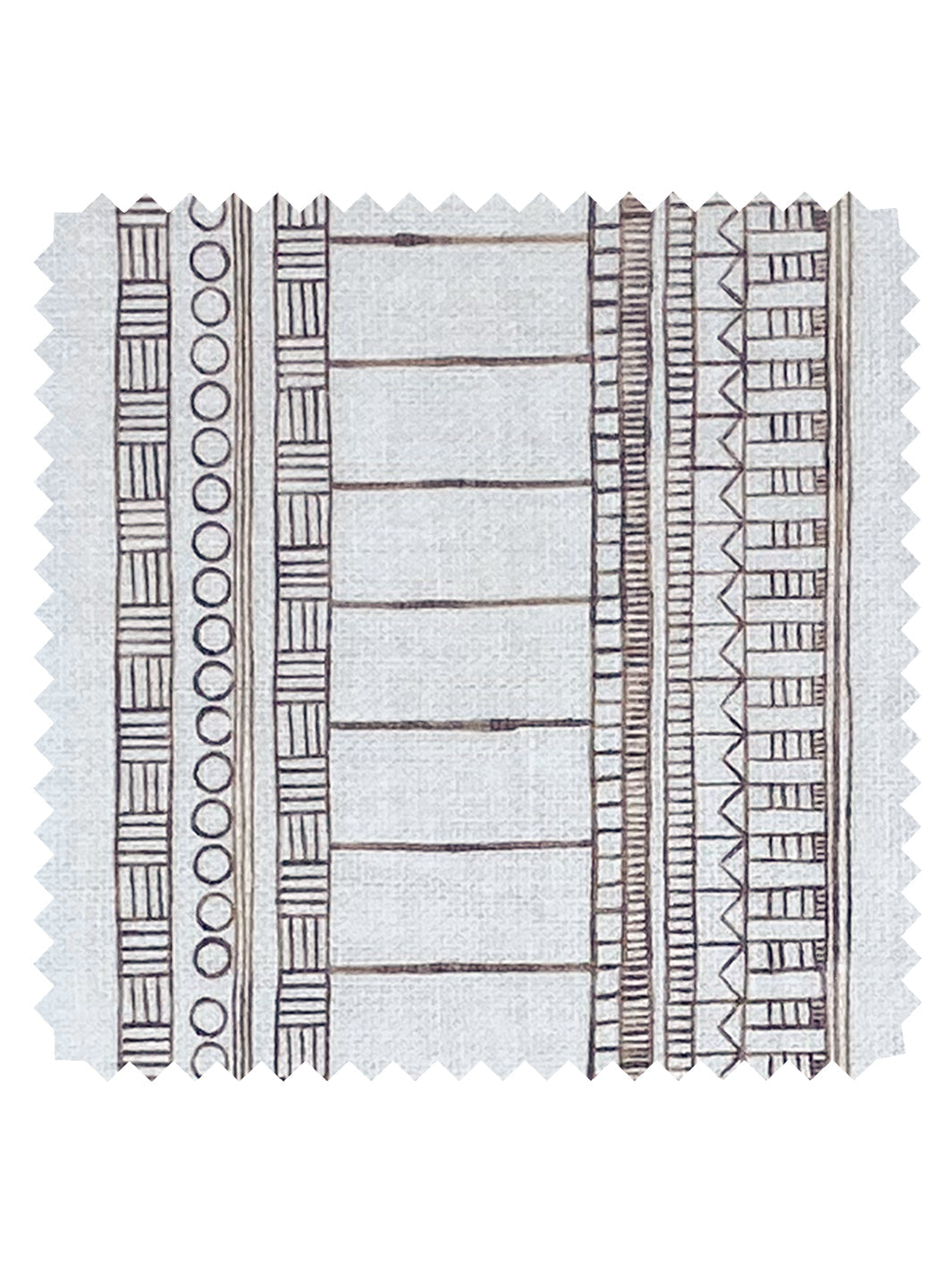 Doodle Stripe' Linen Fabric by Nathan Turner - Brown - LINEN / YARD