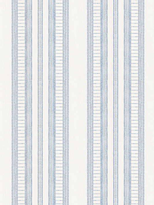 'Doodle Stripe' Wallpaper by Nathan Turner - Blue - Removable / 26 in. x 4.5 ft.