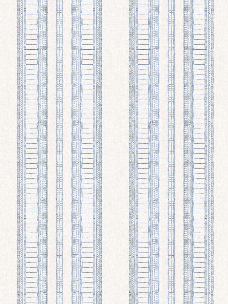 'Doodle Stripe' Wallpaper by Nathan Turner - Blue - Removable / 26 in. x 4.5 ft.