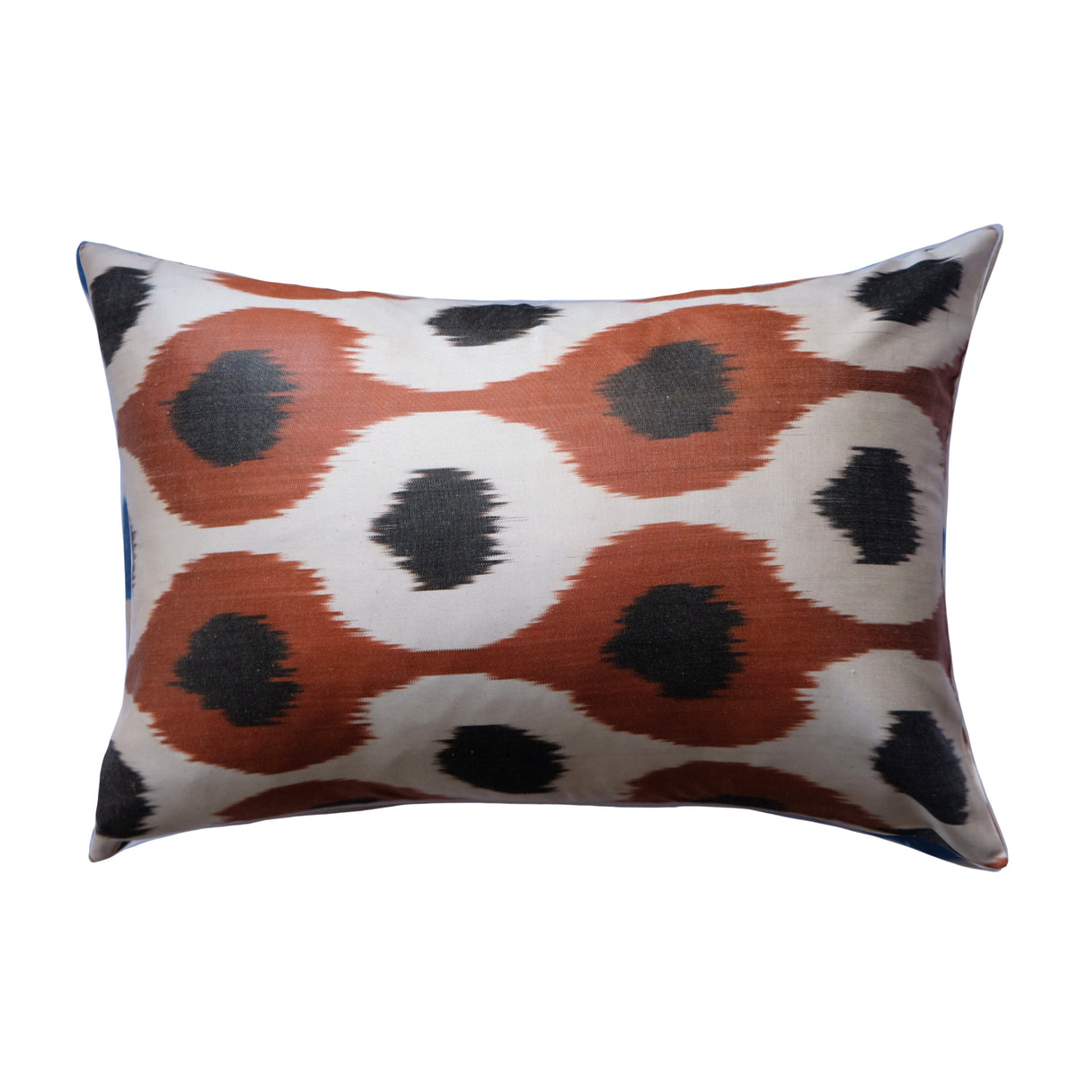Dose Silk Ikat Lumbar Pillow - 16" x 24" / Copper & Black
