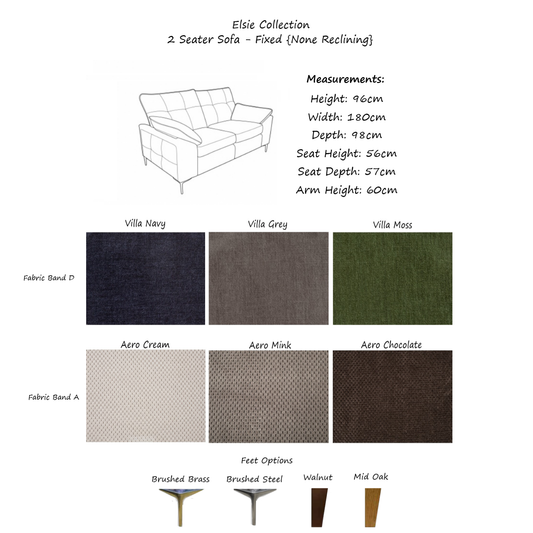 Elsie Sofa Collection - Fixed or Power Recliner-Built In USB/USB-C Charging Ports