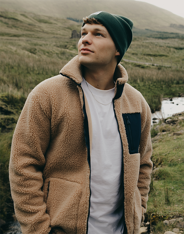 Industry Fleece Jacket in Sandstone - XX-Small / Sandstone
