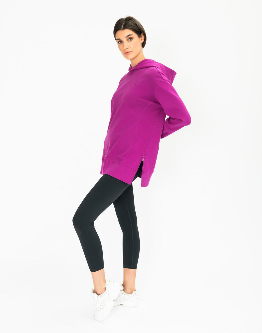 Chill Longline Hoodie in Very Berry - XXS/6 / Very Berry