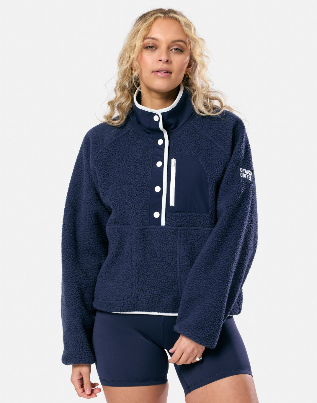 Horizon Layer Up Half Snap in Twilight Navy - XS/6-8 / Twilight Navy