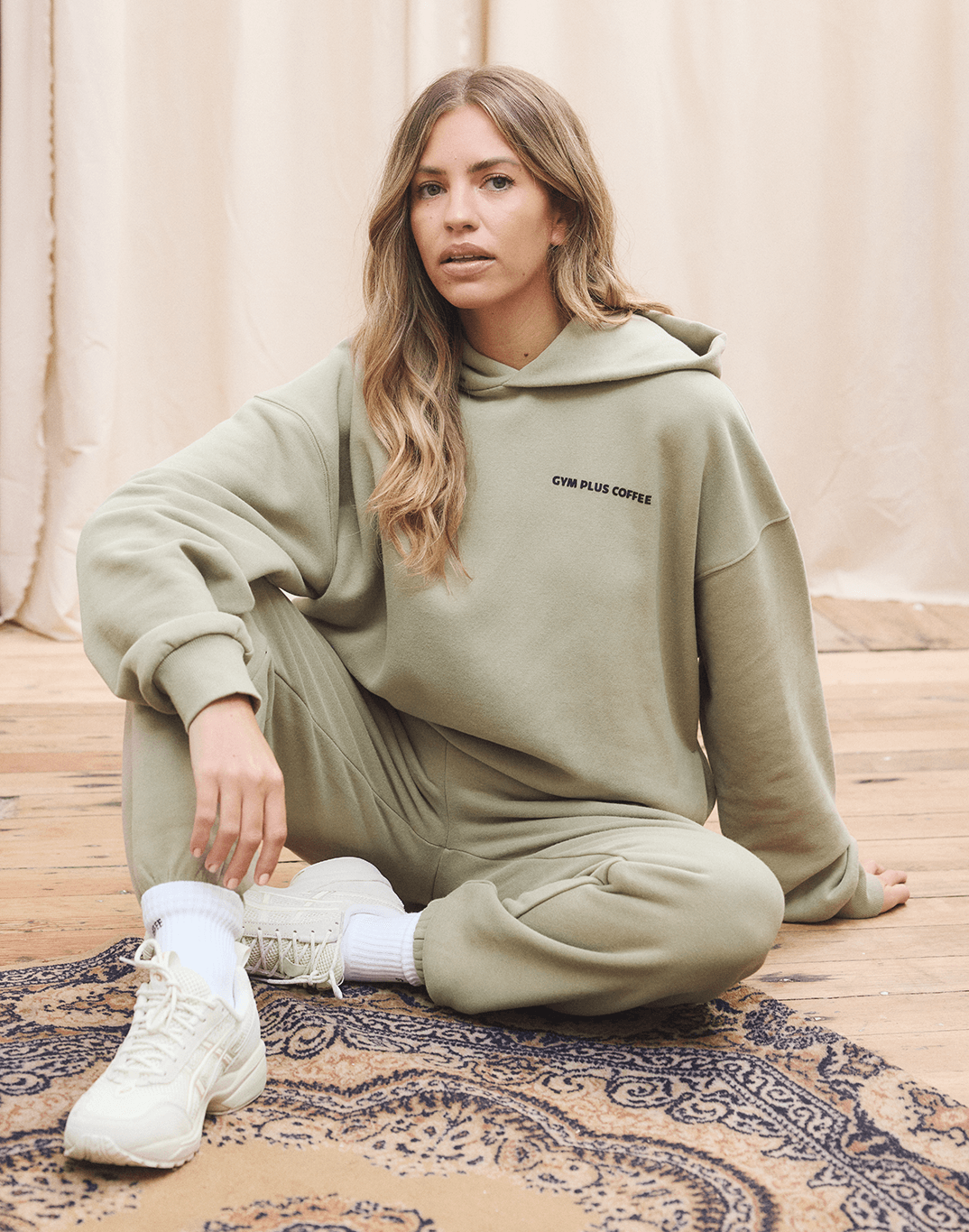 Print Hoodie in Olive Green - XX-Small / Olive Green