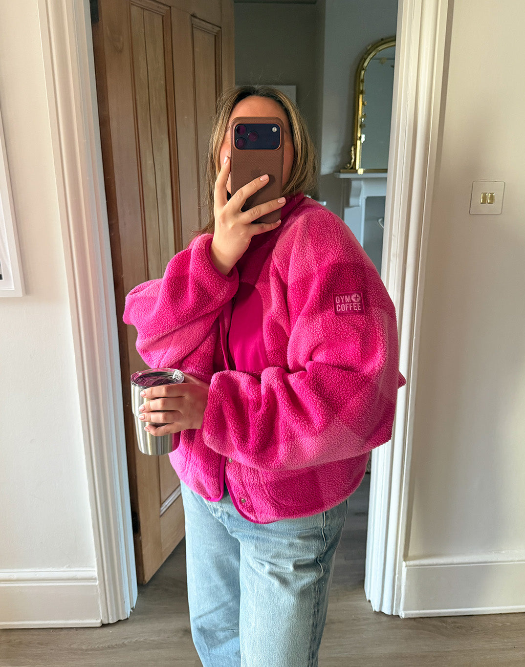 Horizon Layer Up Jacket in Gingham Print - XS/6-8 / Sunrise Pink Print