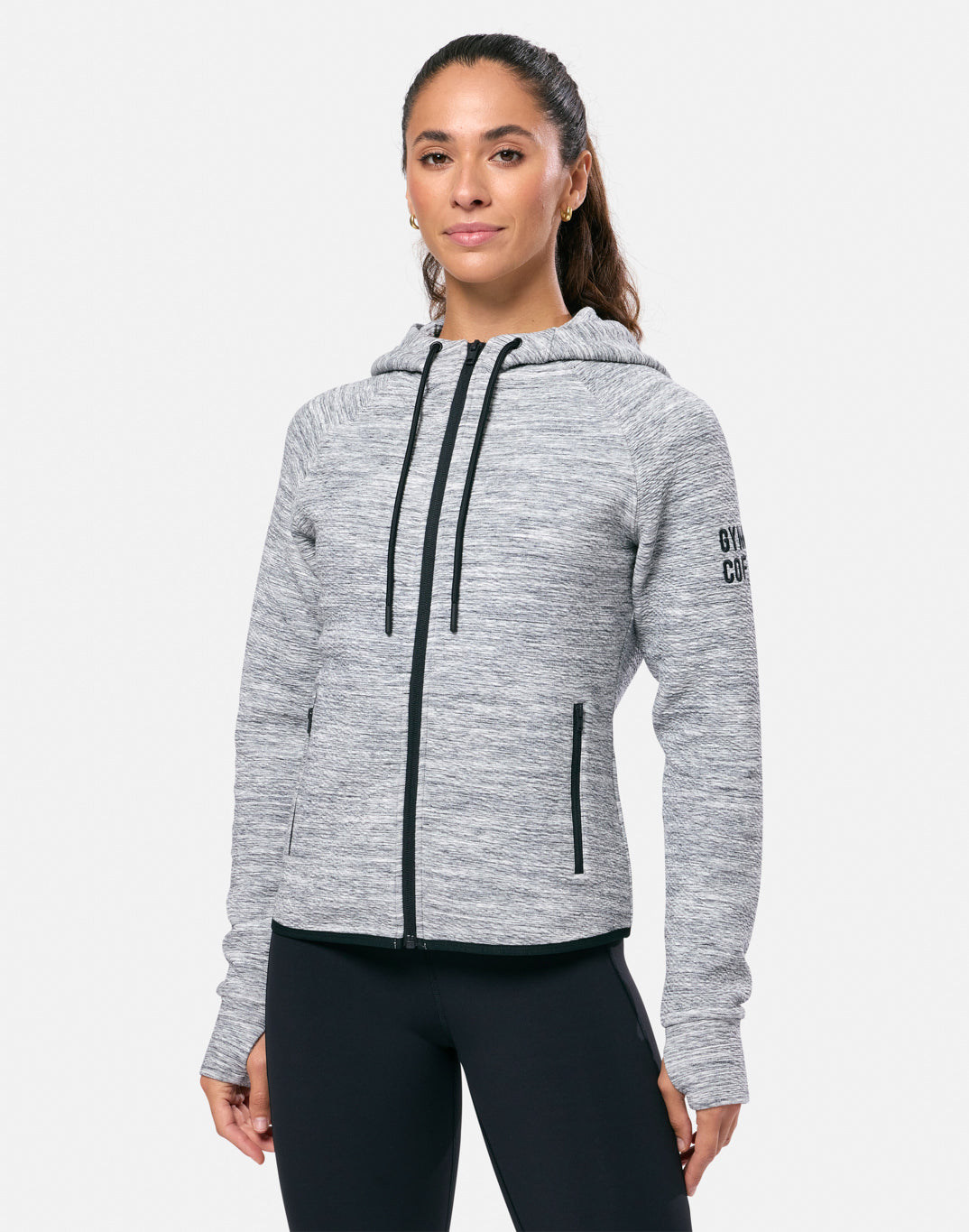 Grey Fleck Zip Hoodie - XXS/6 / Grey Fleck