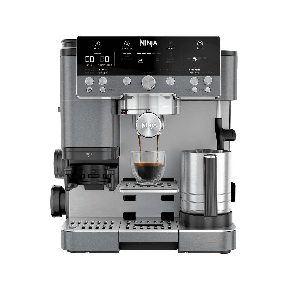 Ninja Luxe Café Premier Espresso Machine in Gunmetal | ES601UKGM | by SharkNinja
