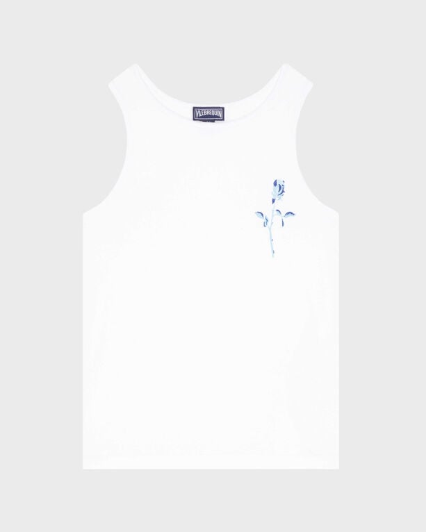 Vilebrequin - Girls Organic Cotton Tank Top Roses - Tank Top - Gesa - White - Size 14