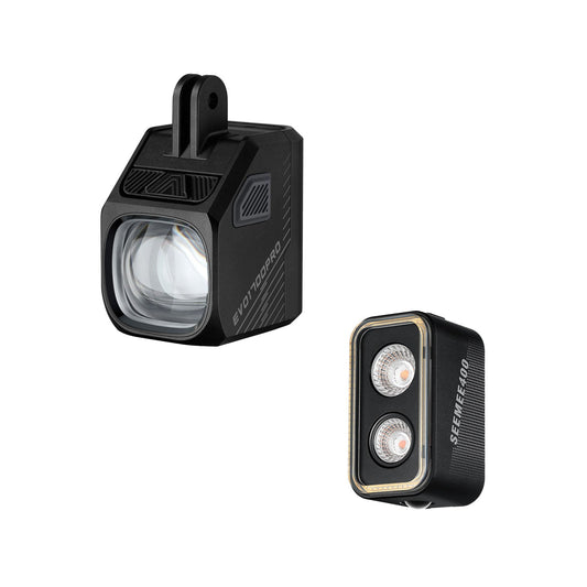EVO 1700 PRO + SEEMEE 400 Smart Bike Light Bundle - Black