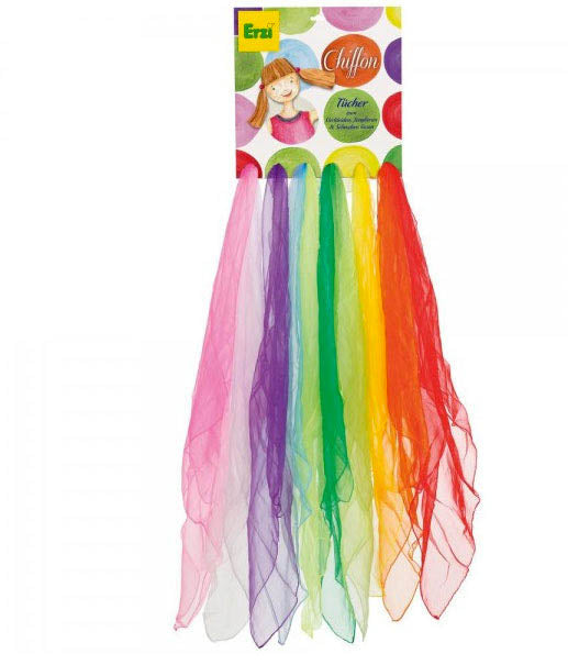 Erzi Chiffontücher Ulkis (10er Set) – Bunte Jonglier- & Spieltücher