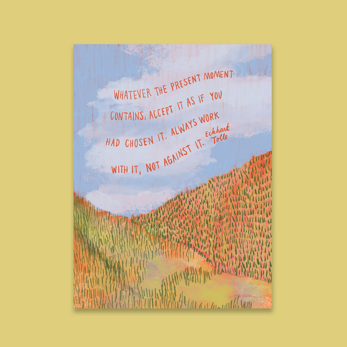Eckhart Tolle Motivational Quote Print