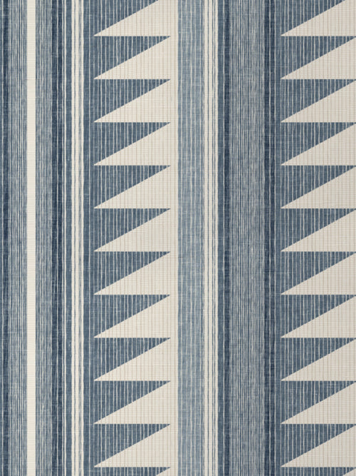 'Edwin Stripe' Grasscloth Wallpaper by Nathan Turner - Blue - Grasscloth Roll