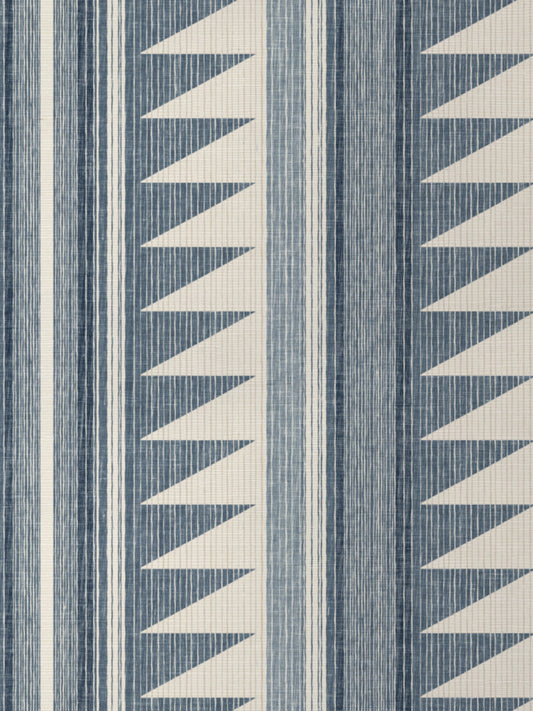 'Edwin Stripe' Grasscloth Wallpaper by Nathan Turner - Blue - Grasscloth Roll
