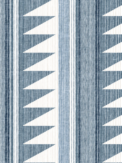 'Edwin Stripe' Wallpaper by Nathan Turner - Blue - Removable / 26 in. x 4.5 ft.