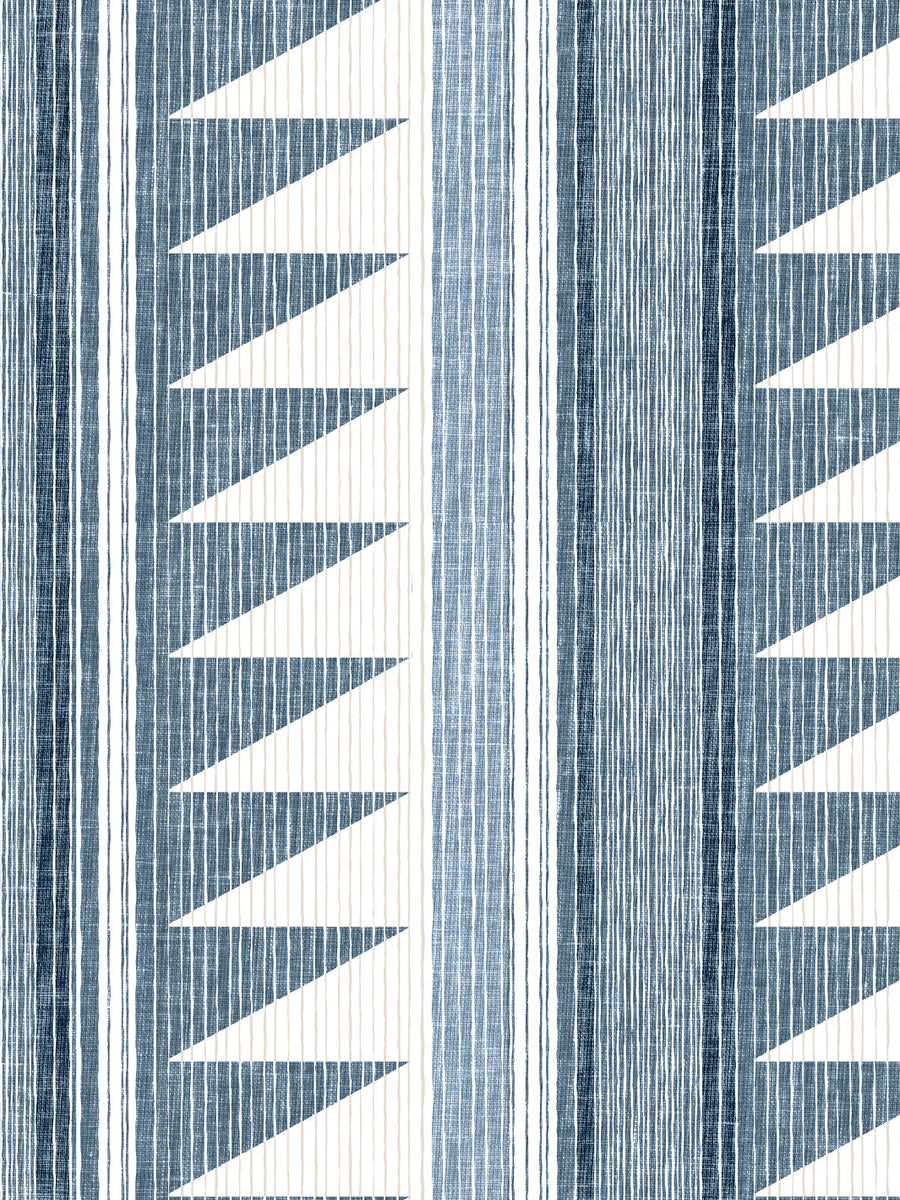 'Edwin Stripe' Wallpaper by Nathan Turner - Blue - Removable / 26 in. x 4.5 ft.