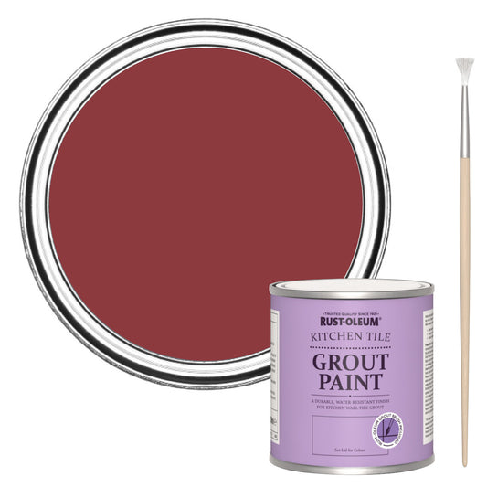 Rust-Oleum Red Kitchen Grout Paint - Empire Red 250ml