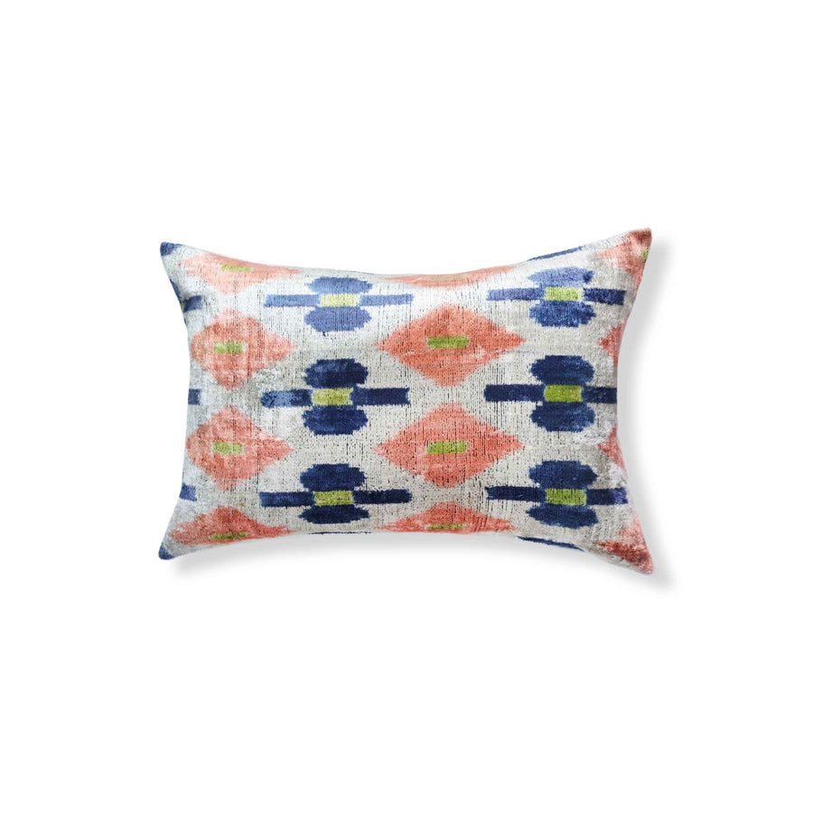 Evren Silk Ikat Lumbar Pillow - 16" x 24"