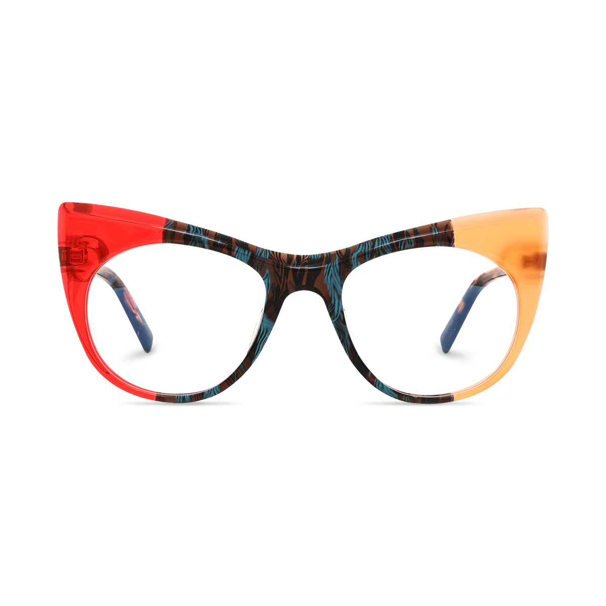 Aarya Orange Cat Eye Eyeglasses | EYDOLOGY