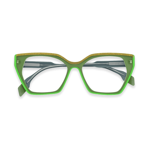 Aila Green Geometric Eyeglasses | EYDOLOGY