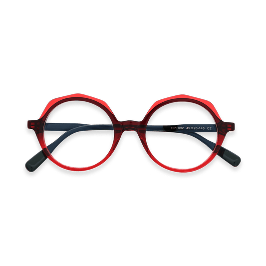 Alaya Red Round Eyeglasses | EYDOLOGY