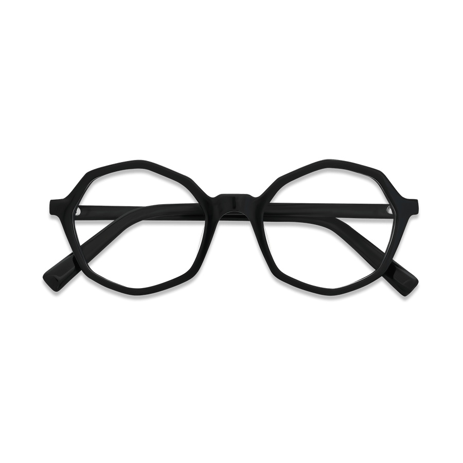 Aleah Black Geometric Eyeglasses | EYDOLOGY