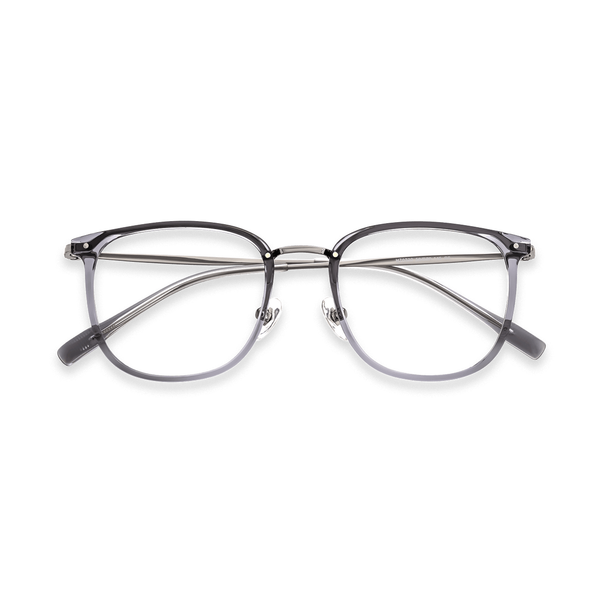 Alexa Light Grey Gun Square Eyeglasses | EYDOLOGY