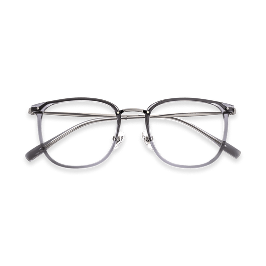 Alexa Light Grey Gun Square Eyeglasses | EYDOLOGY
