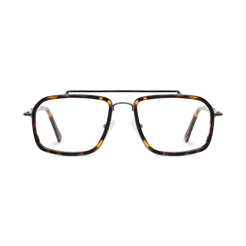 Amaia Amber Tortoise Double Bridge Eyeglasses | EYDOLOGY