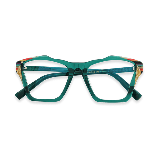 Arabella Agua Square Eyeglasses | EYDOLOGY