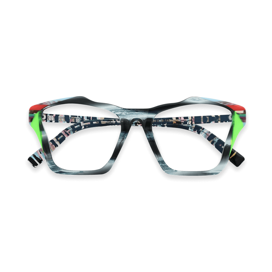 Arabella Dark Blue Demi Square Eyeglasses | EYDOLOGY