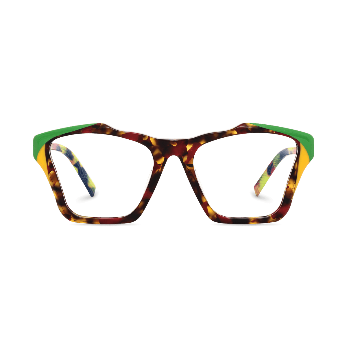 Arabella Red Tortoise Square Eyeglasses | EYDOLOGY