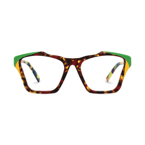 Arabella Red Tortoise Square Eyeglasses | EYDOLOGY