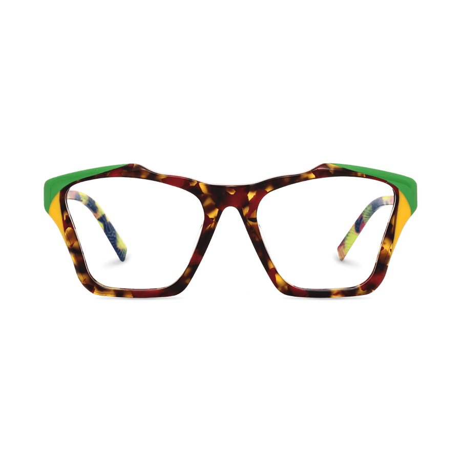 Arabella Red Tortoise Square Eyeglasses | EYDOLOGY