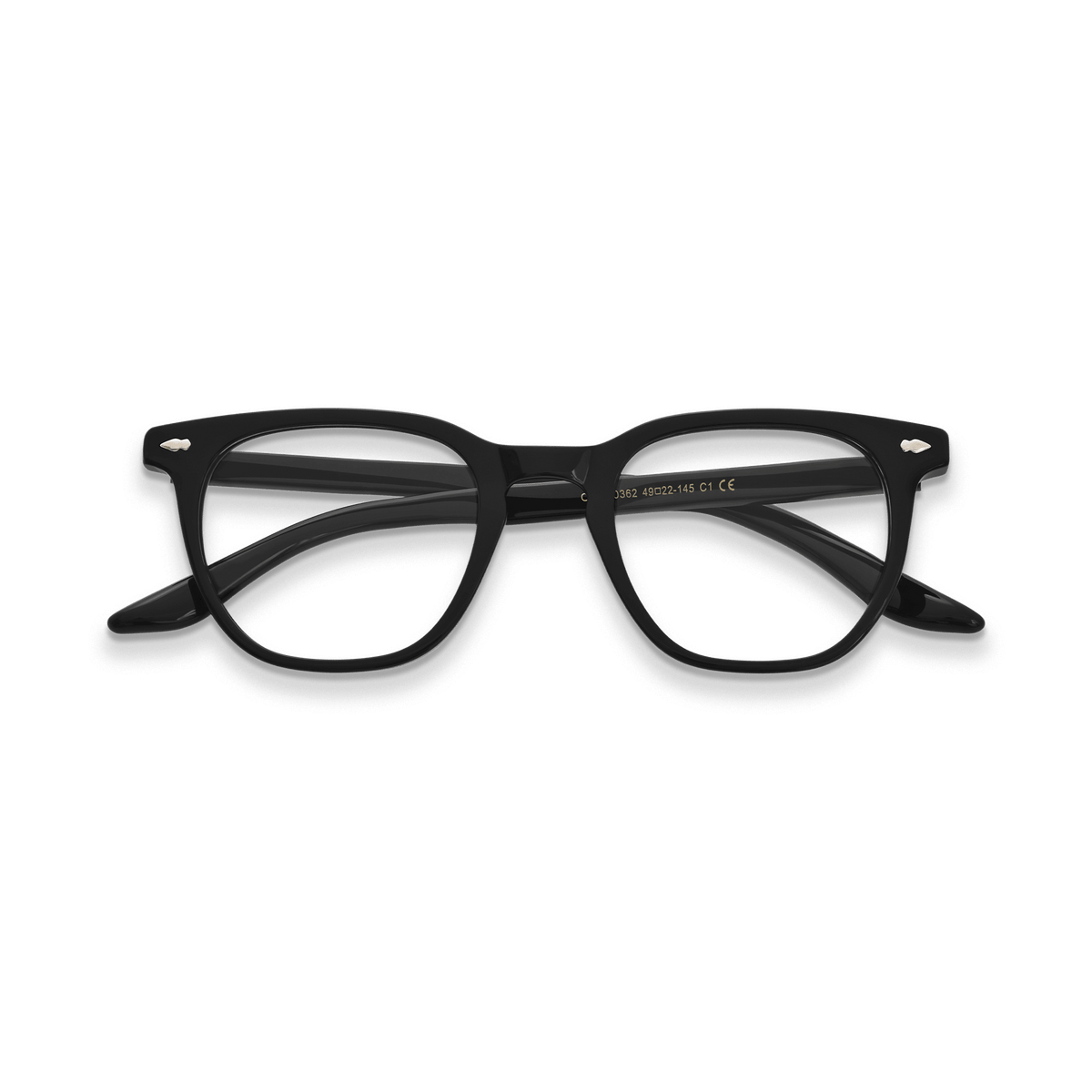 Artemis Black Square Eyeglasses | EYDOLOGY